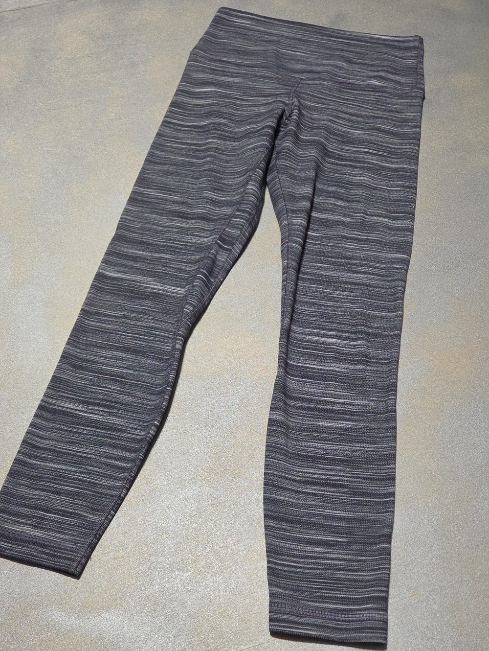 lululemon athletica Gray Heathered Striped Leggings